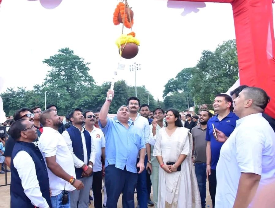 पर्यटन एवं संस्कृति मंत्री  राजेश अग्रवाल दही हांडी उत्सव में हुए सम्मिलित